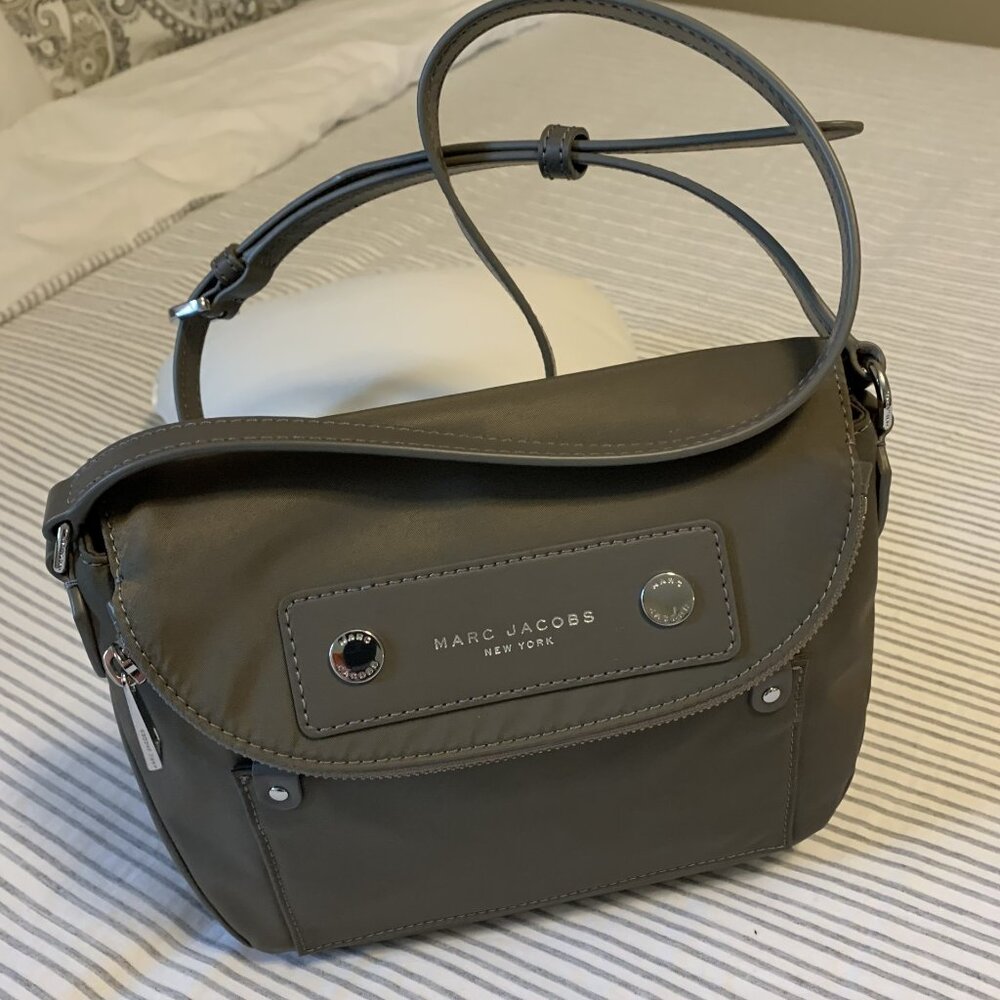 Marc Jacobs Nylon Mini Natasha Crossbody Gray NWOT